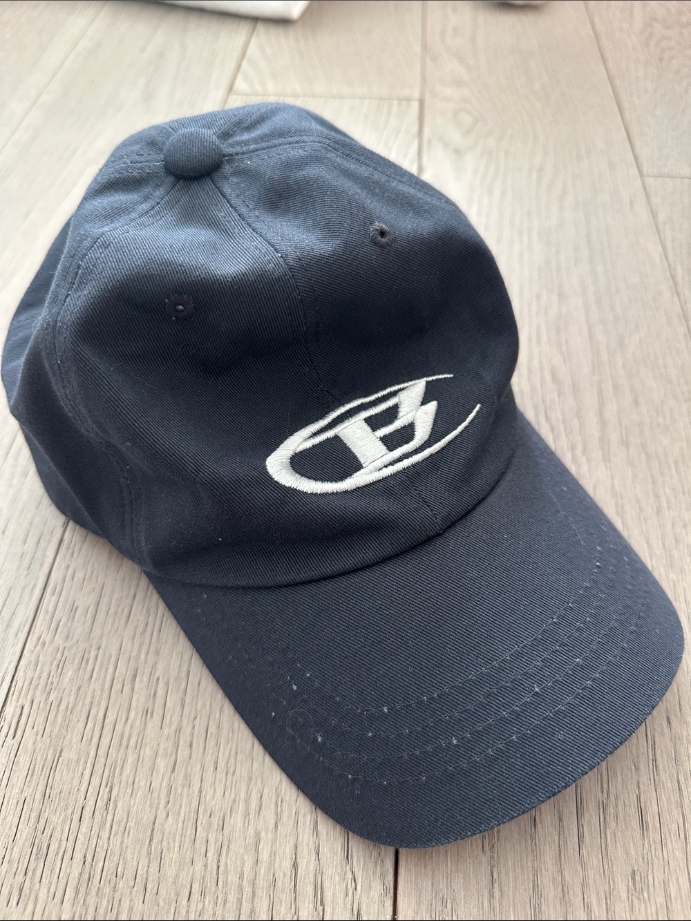 Embroidered Logo Black Baseball Cap